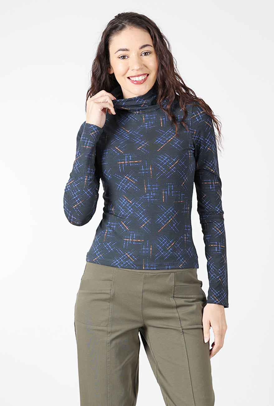 Bel Kazan Raya Tneck, Saffron Stitch Print 