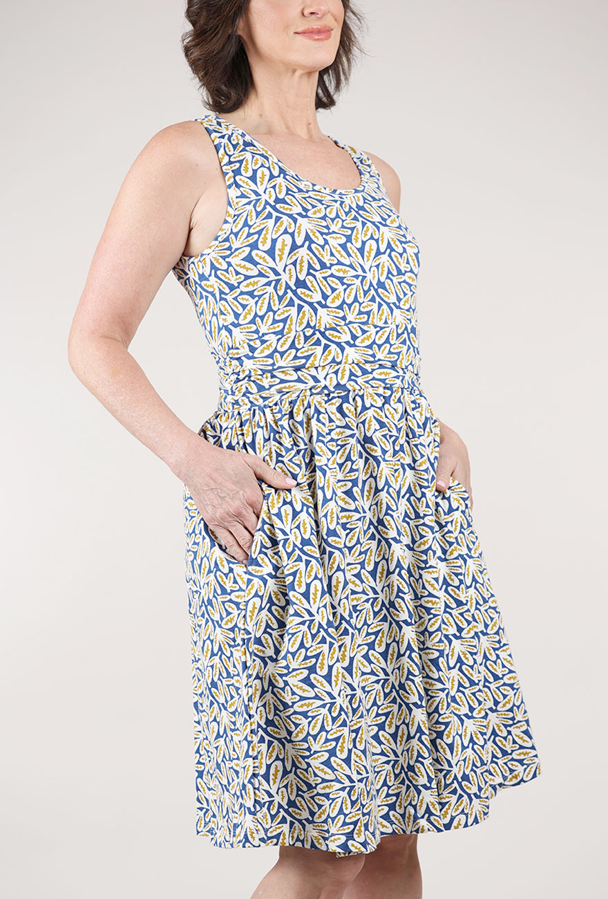 Mata Traders Asheville Dress, Fern/Blue 
