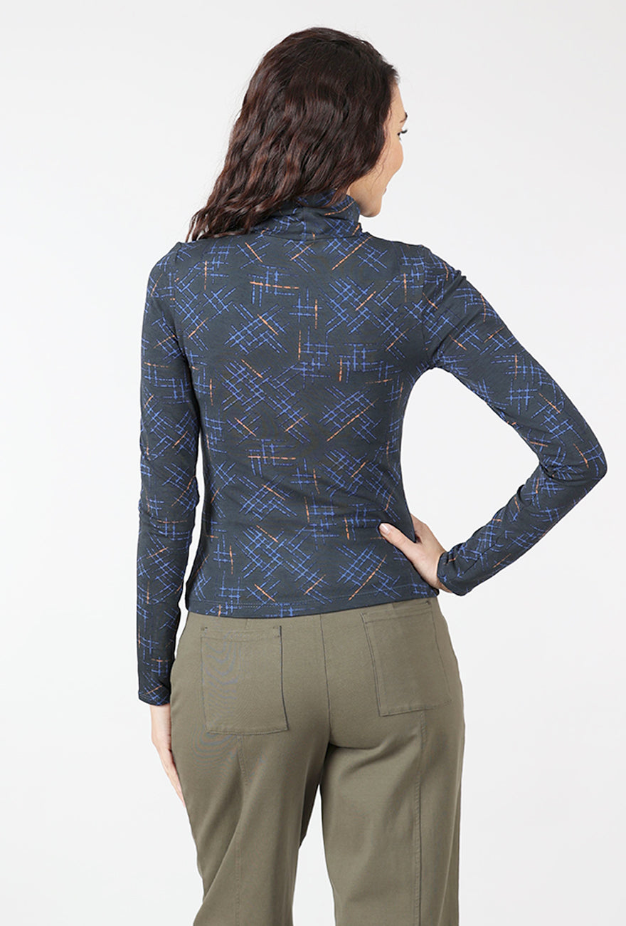 Bel Kazan Raya Tneck, Saffron Stitch Print 