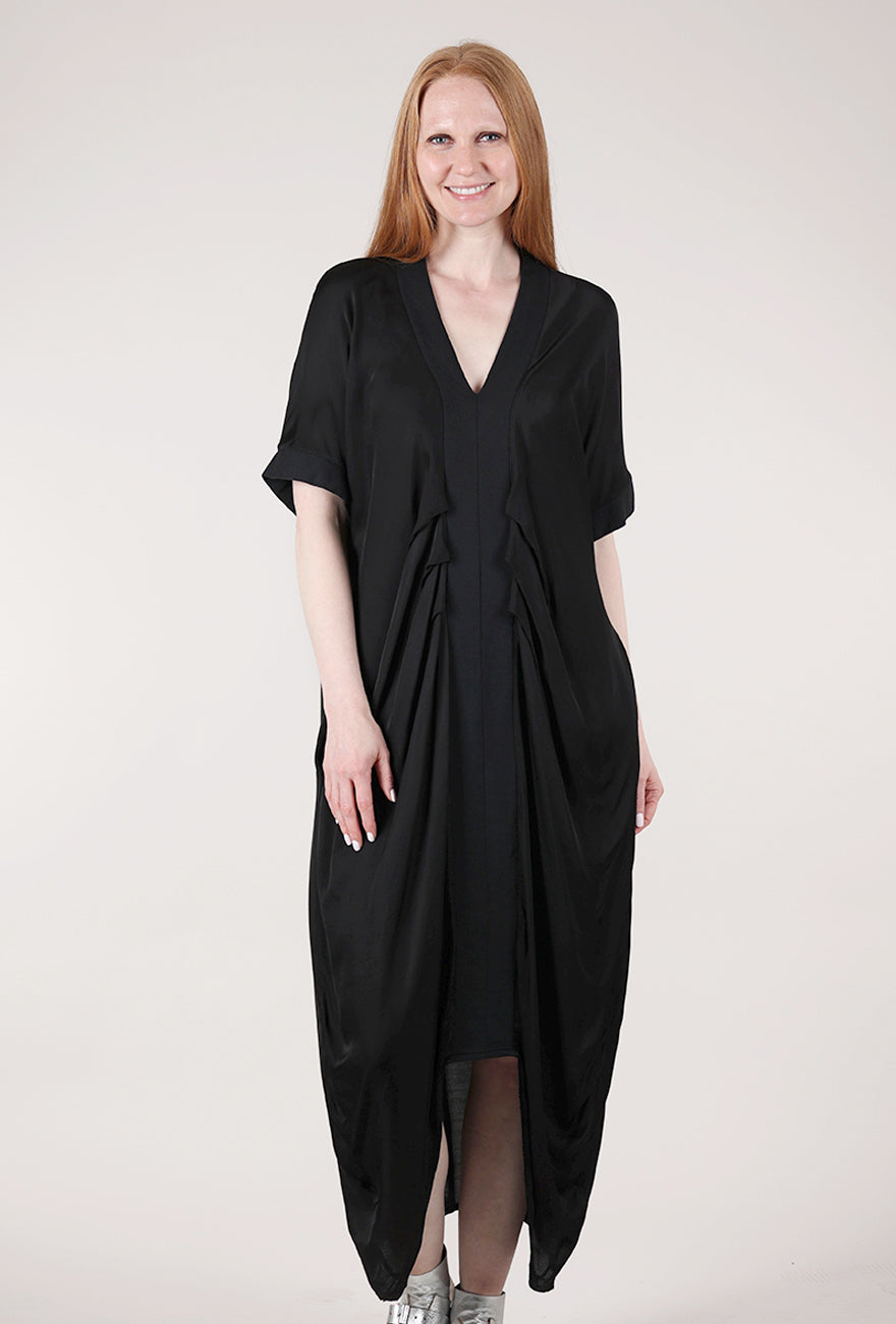 Sanctamuerte Gather Center Silk Caftan, Black 