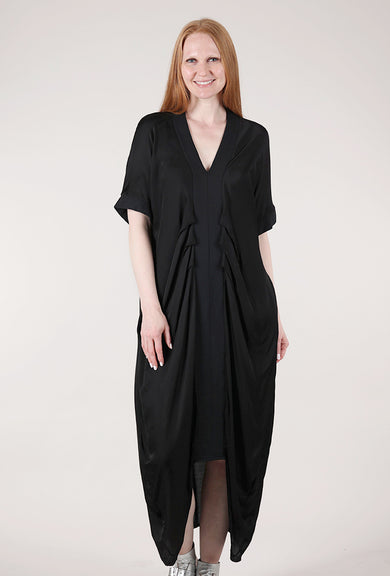 Sanctamuerte Gather Center Silk Caftan, Black 