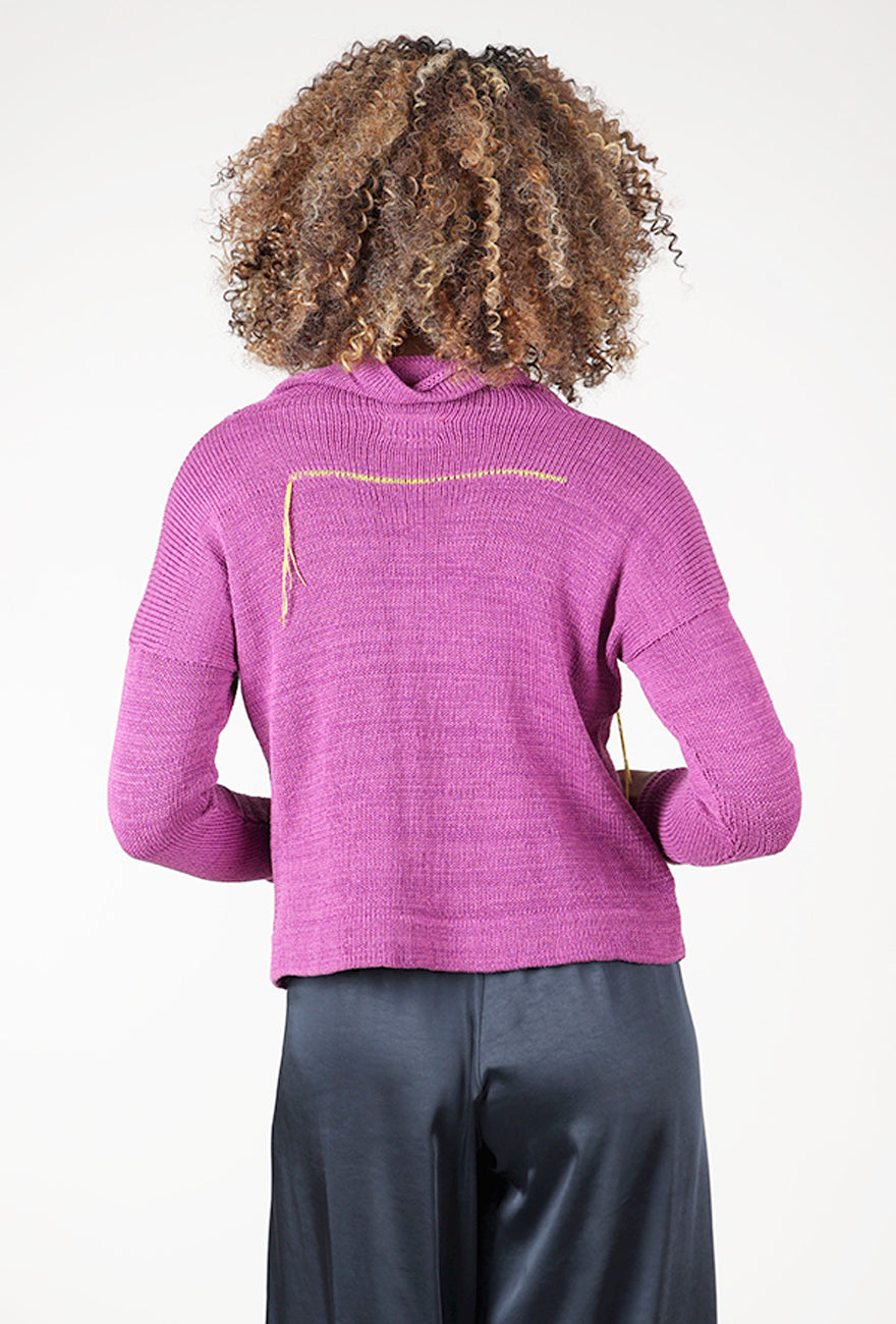 Taylor Drippy Threads Sweater, Magenta Angle 3