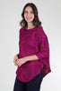 Noen Wool Gauze Top, Magenta 