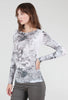 AMB Designs Raw Edge Second Skin Top, Antique Flora/White 