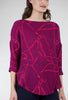 Noen Wool Gauze Top, Magenta 