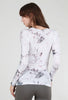 AMB Designs Raw Edge Second Skin Top, Antique Flora/White 