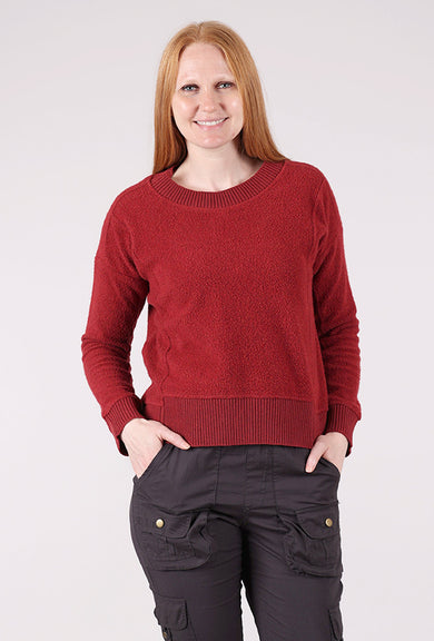 Escape by Habitat Heather Fleece Unwind Pullover, Garnet 