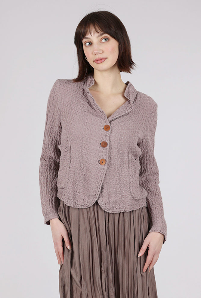 Grizas Rustic Linen Jacket, Mauve 