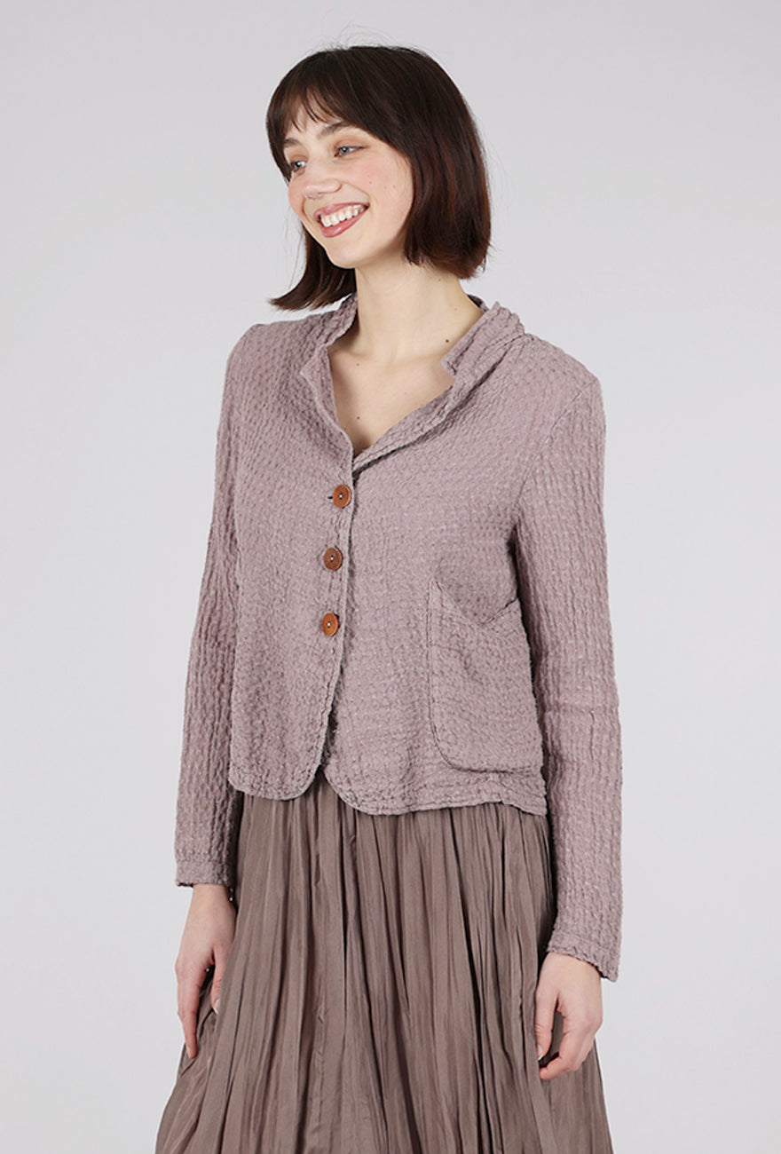 Grizas Rustic Linen Jacket, Mauve 