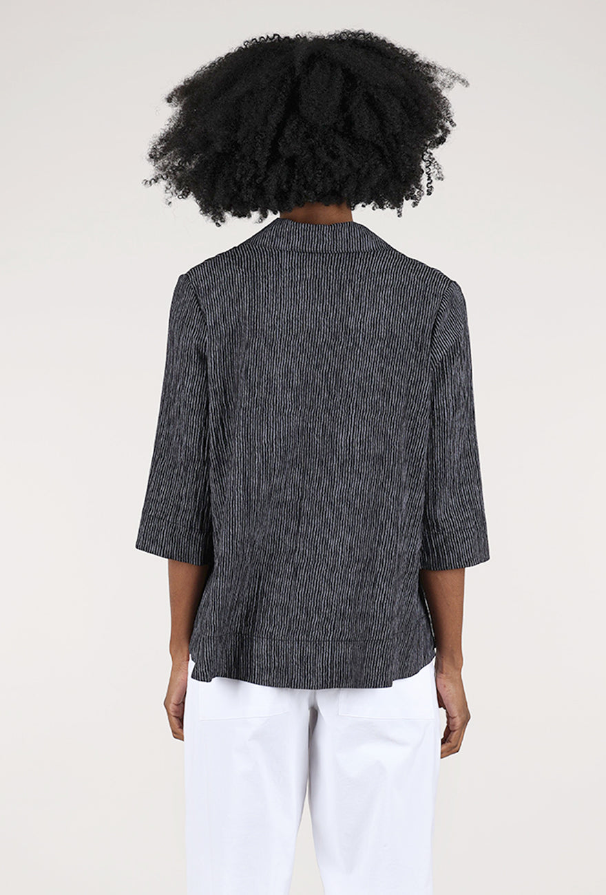 Niche Ridge Stripe Amelia Top, Gray 