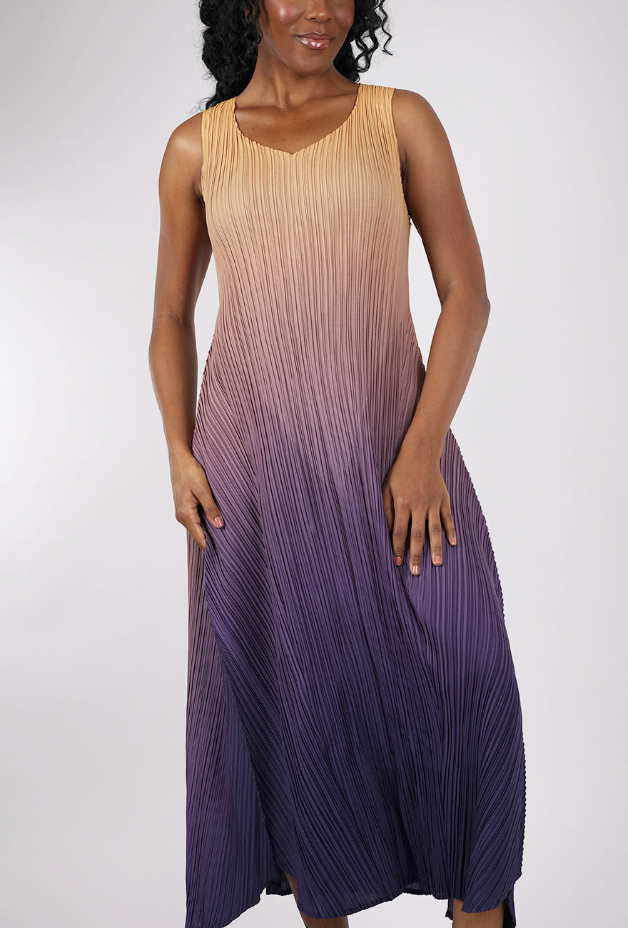 Alquema Long Estrella Dress, Gold to Amethyst One Size Honey