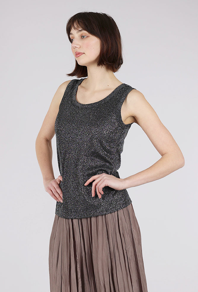 Insight New York Glitter Tank Top, Black 