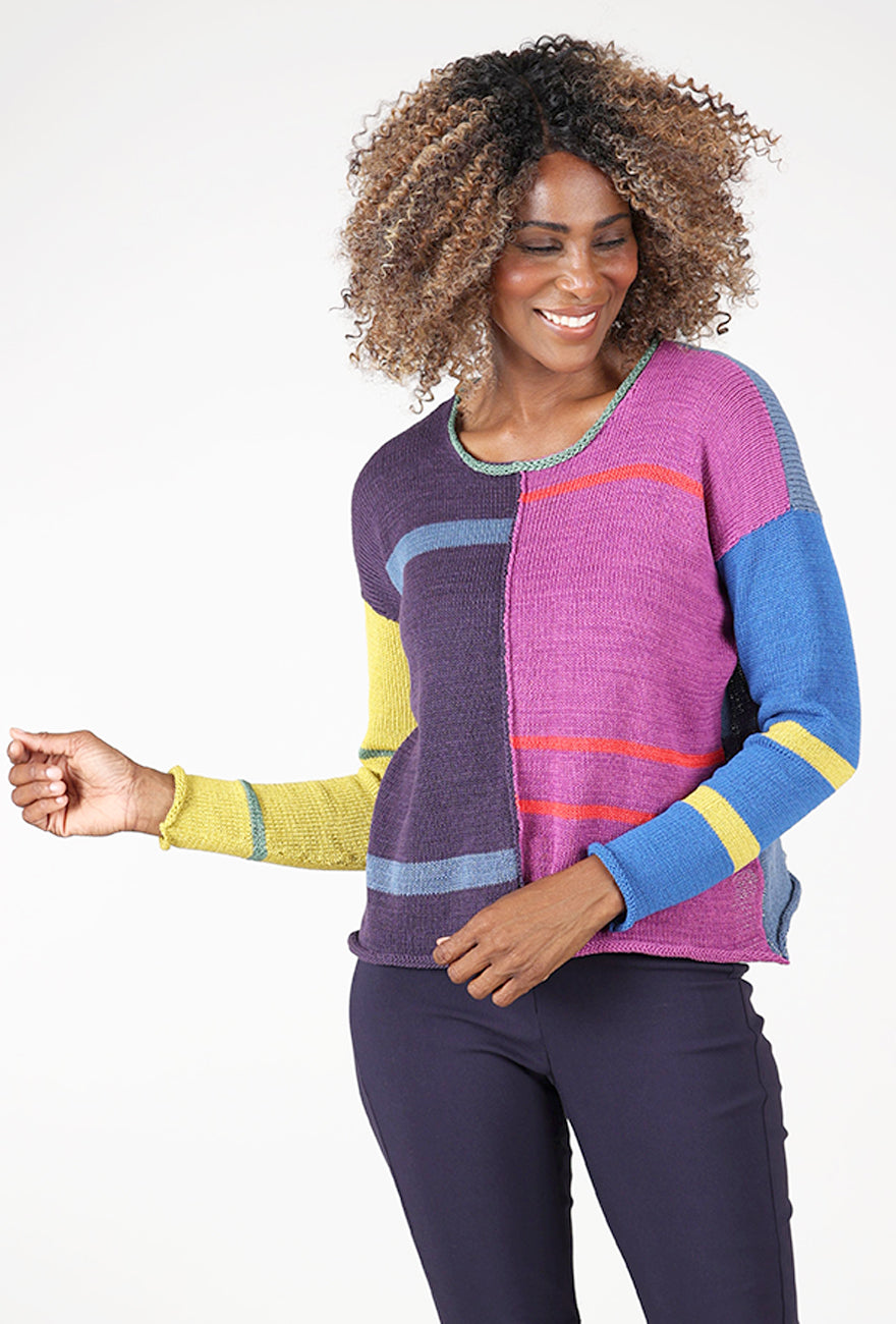 Edwards Sweater, Stripe Mix