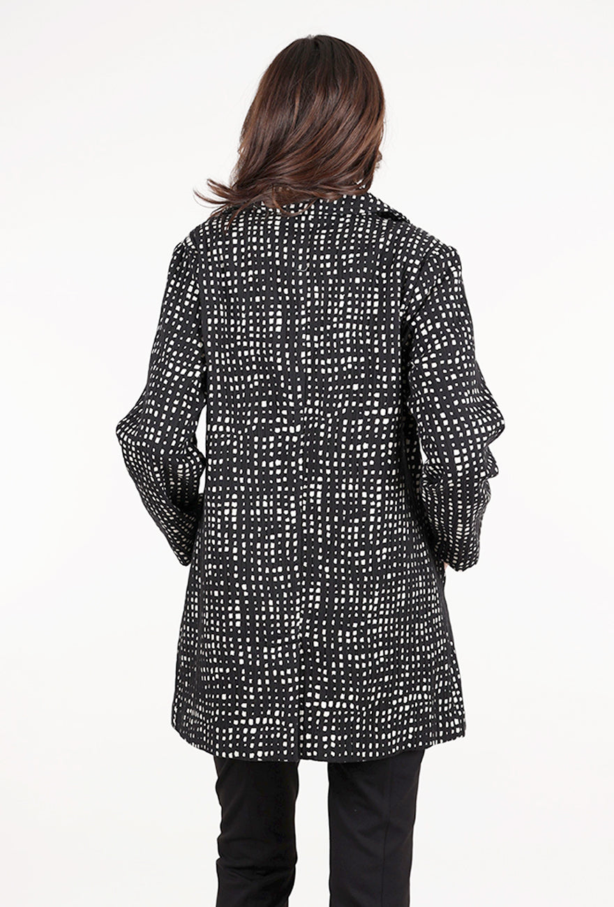 Habitat Autumn Check Paris Car Jacket, Black/Ecru 