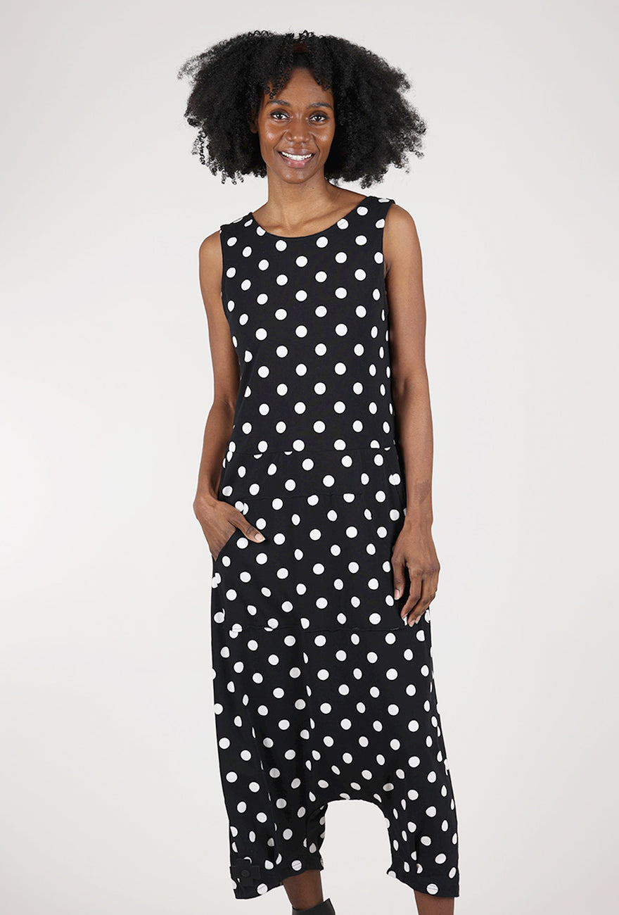 Pluslavie My Jumpsuit, Black/White Dots 