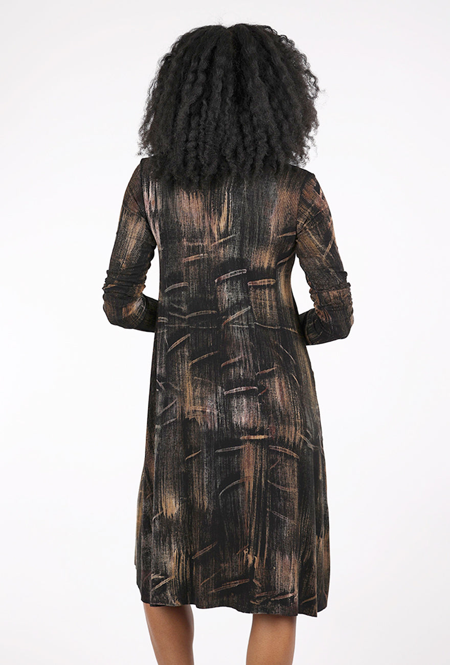Heyne Bogut Brush Knit Pocket Dress, Khaki/Black 