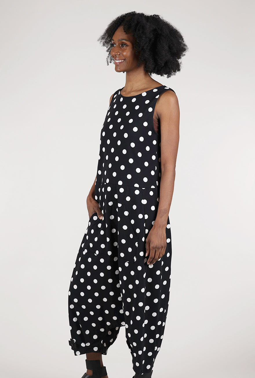 Pluslavie My Jumpsuit, Black/White Dots 