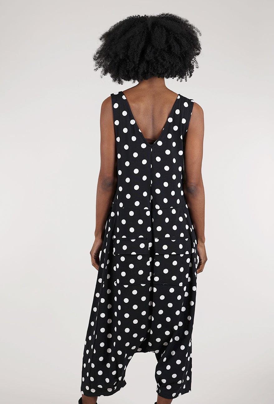 Pluslavie My Jumpsuit, Black/White Dots 