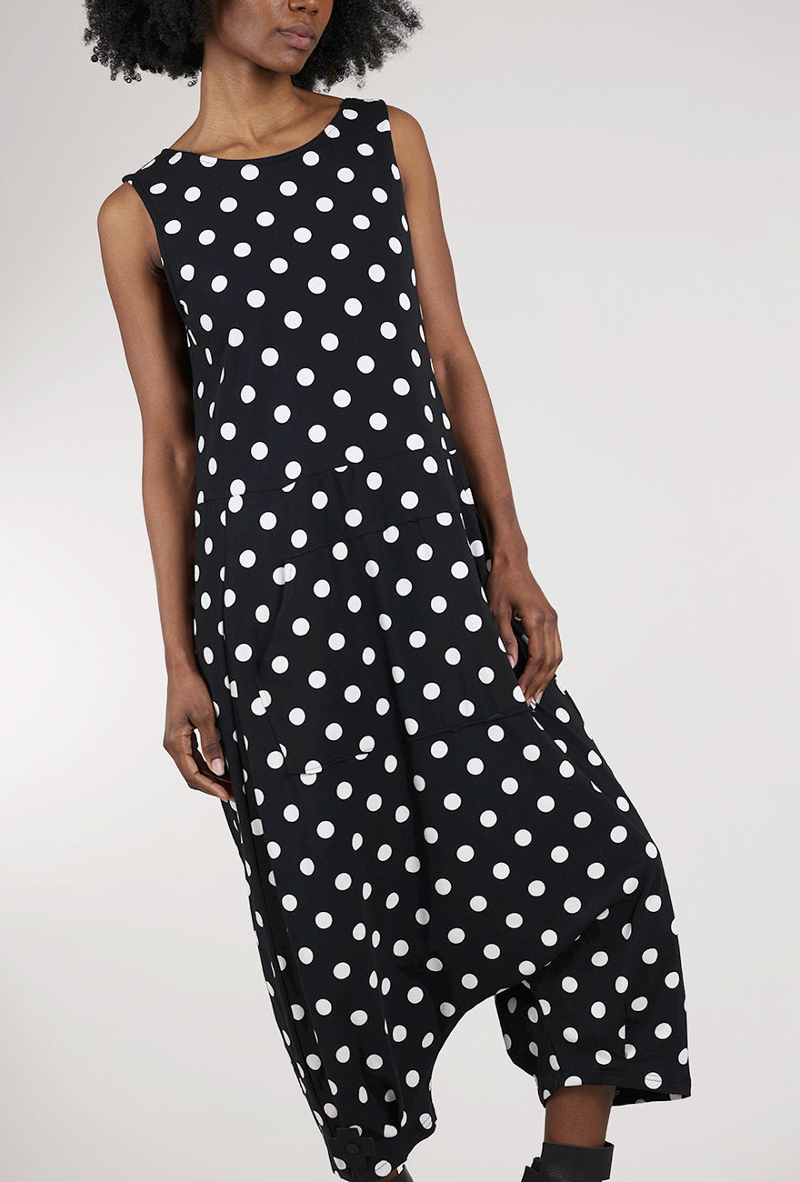 Pluslavie My Jumpsuit, Black/White Dots 