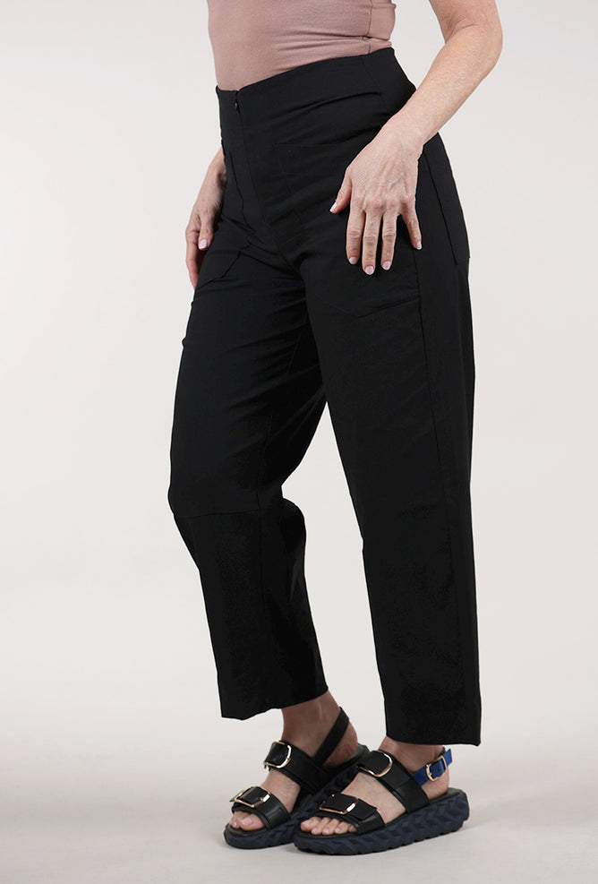 Olivia by Habitat Woven Edit Crop Pant, Black 