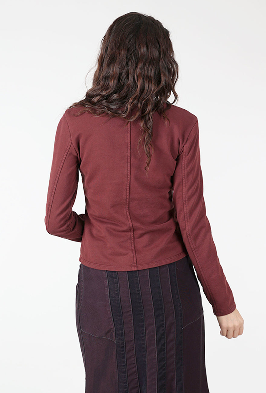 Prairie Underground Composition Top, Burgundy 