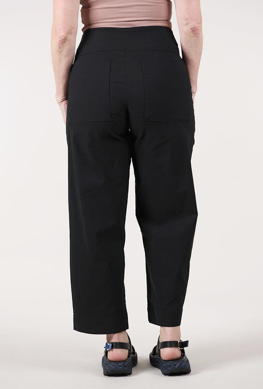 Olivia by Habitat Woven Edit Crop Pant, Black 