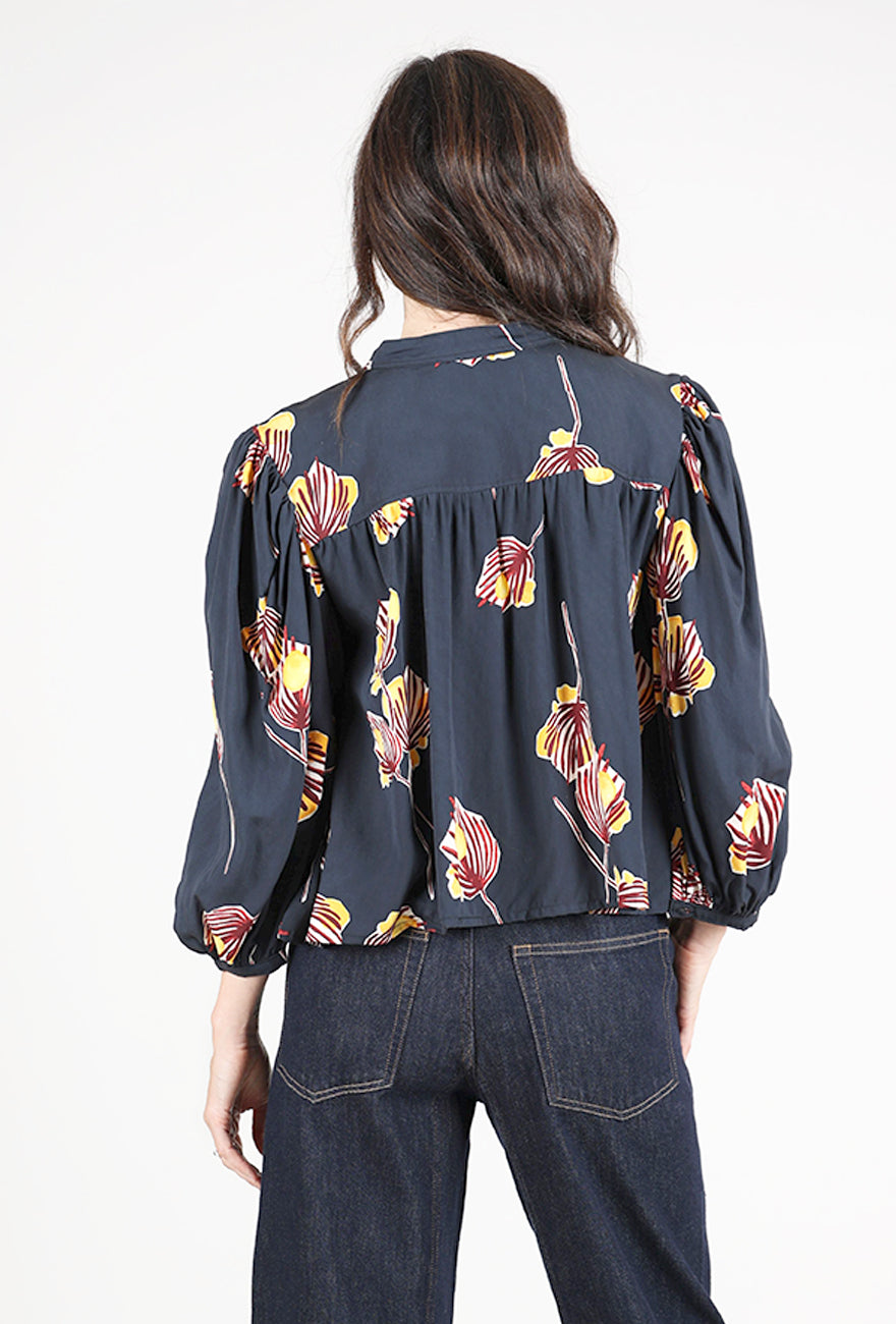 Bel Kazan Tabitha Top, Black Aralia 