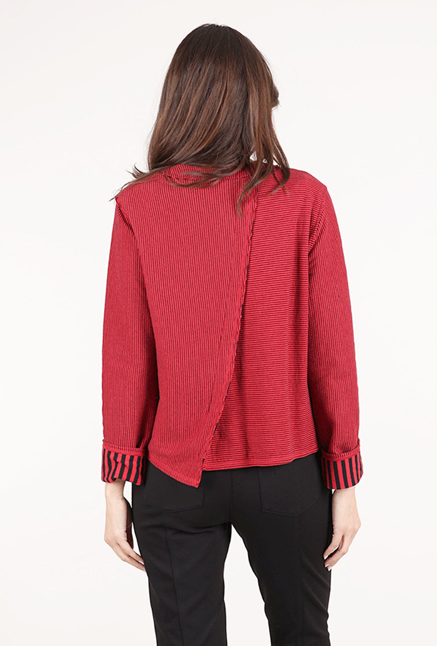 Habitat Double-Faced Stripes Cardie, Ruby 