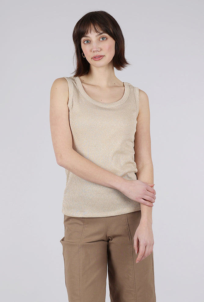 Insight New York Glitter Tank Top, Gold 