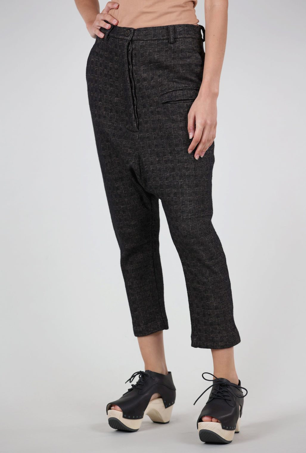 Rundholz Wool Dickens Trousers, Espresso Check 