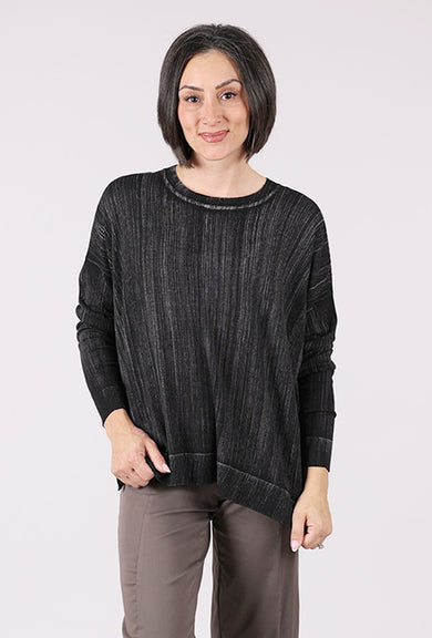 Planet Long Matrix Top, Black 