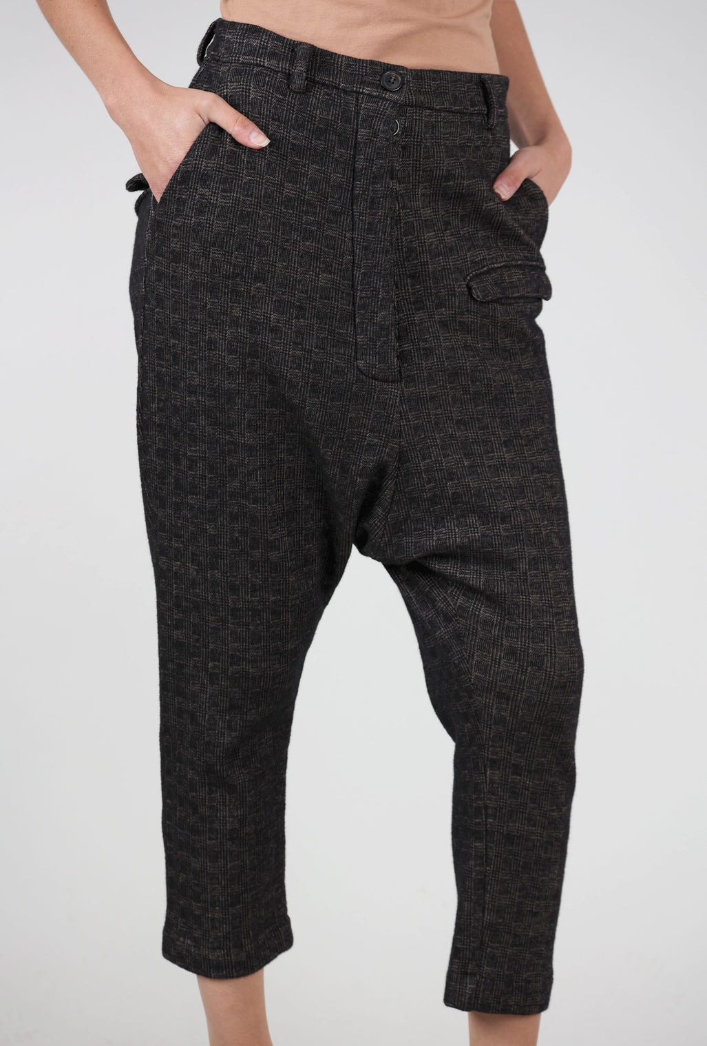 Rundholz Wool Dickens Trousers, Espresso Check 