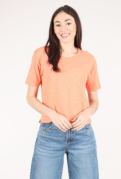 Mododoc S/S Shrunken Boxy Crew Tee, Tiger Lily 
