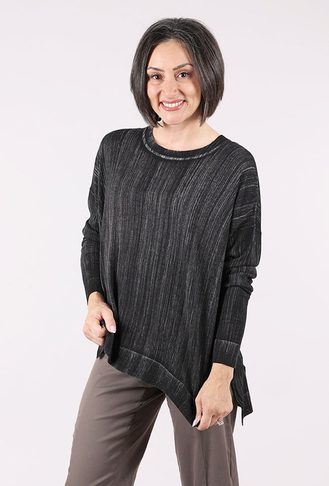 Planet Long Matrix Top, Black 