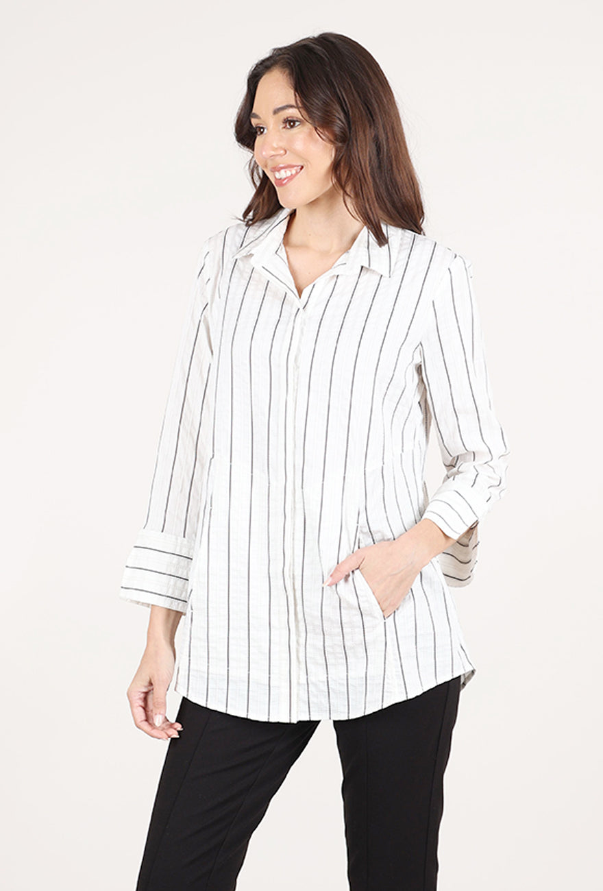 Habitat East Side Stripes Shirt, Winter White 