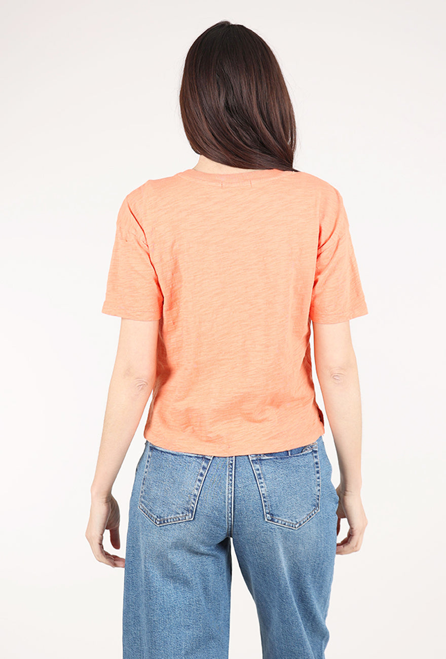 Mododoc S/S Shrunken Boxy Crew Tee, Tiger Lily 