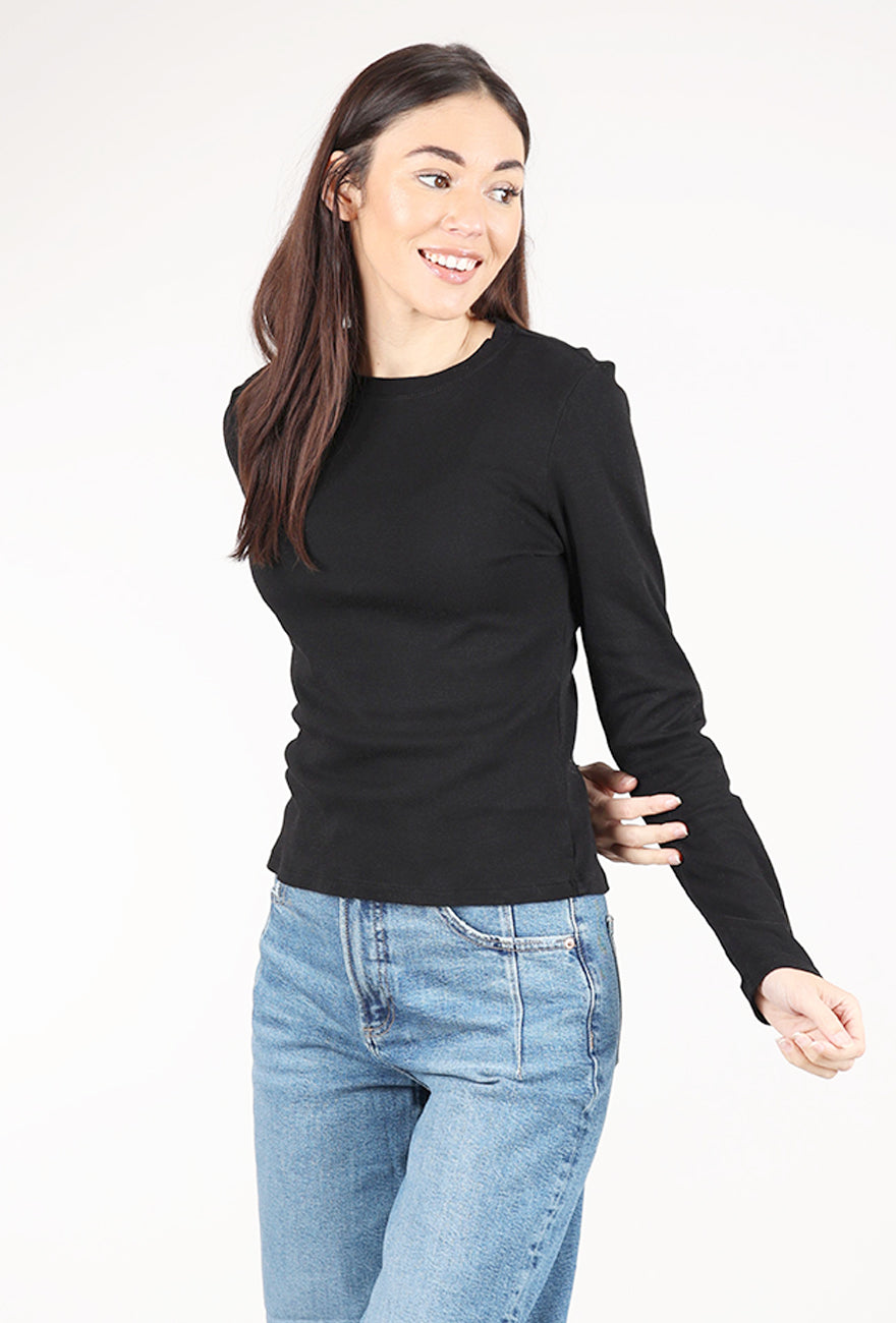 Mododoc Open Crew Slim Tee, Black 