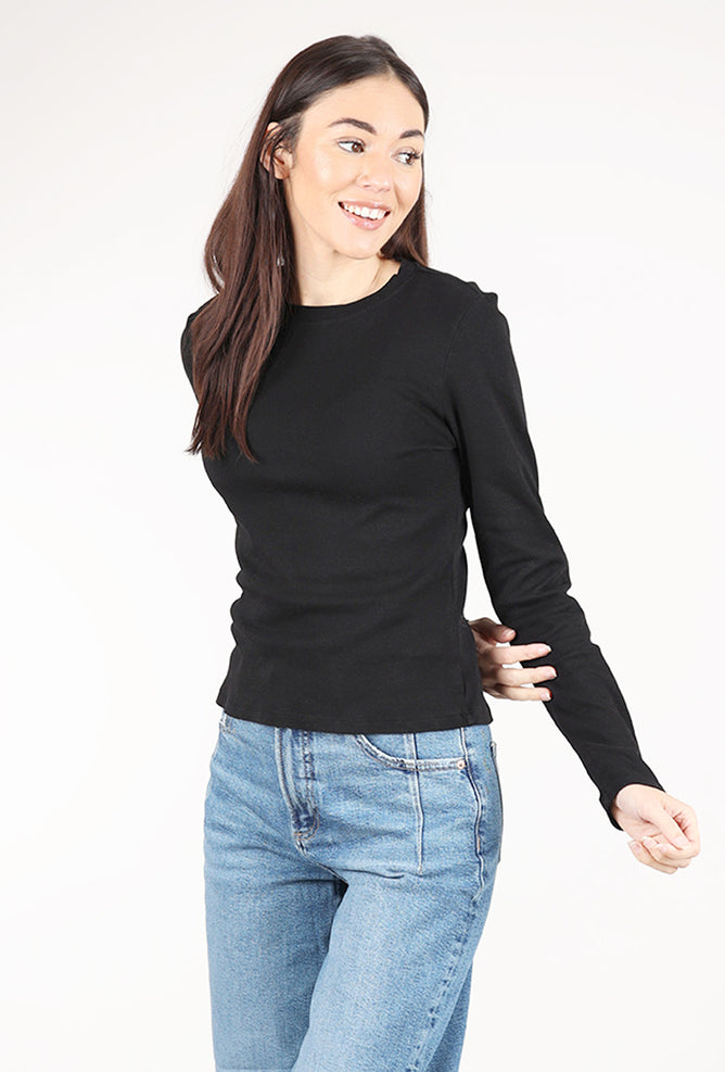 Mododoc Open Crew Slim Tee, Black 