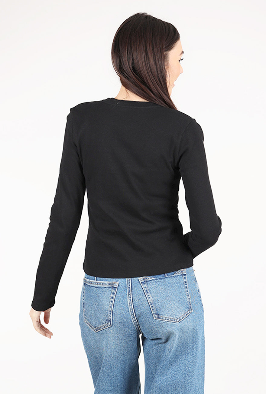 Mododoc Open Crew Slim Tee, Black 