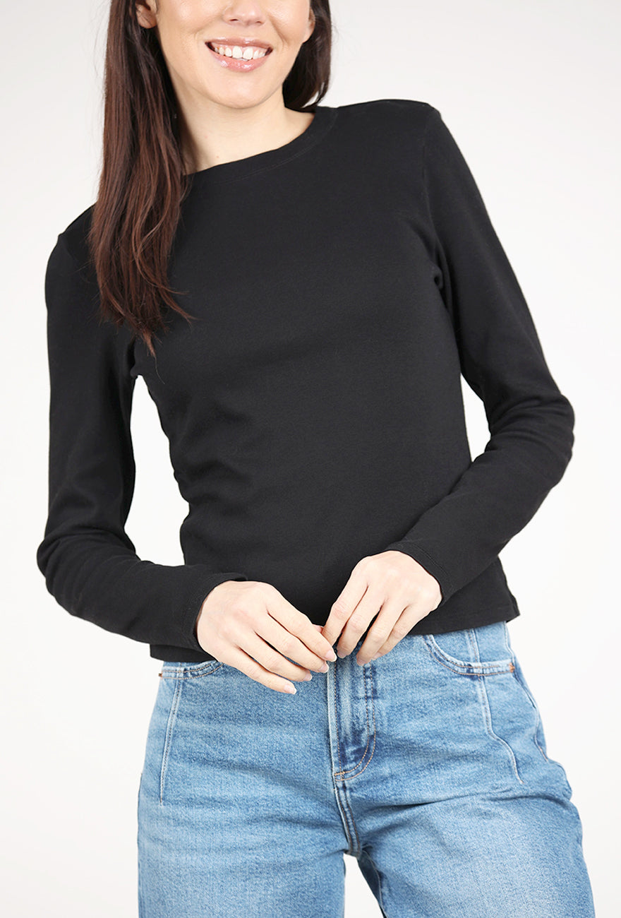 Mododoc Open Crew Slim Tee, Black 