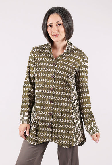 Habitat Mixed Batiks Artist Swing Shirt, Avocado 