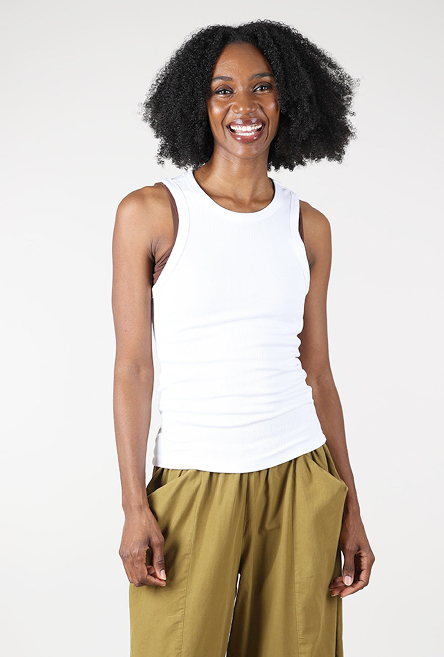 Crew Rib Tank, White