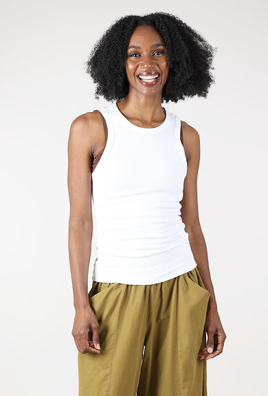 Mododoc Crew Rib Tank, White 