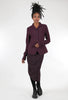 Rundholz Sig Stretch Column Skirt, Ruby Check 