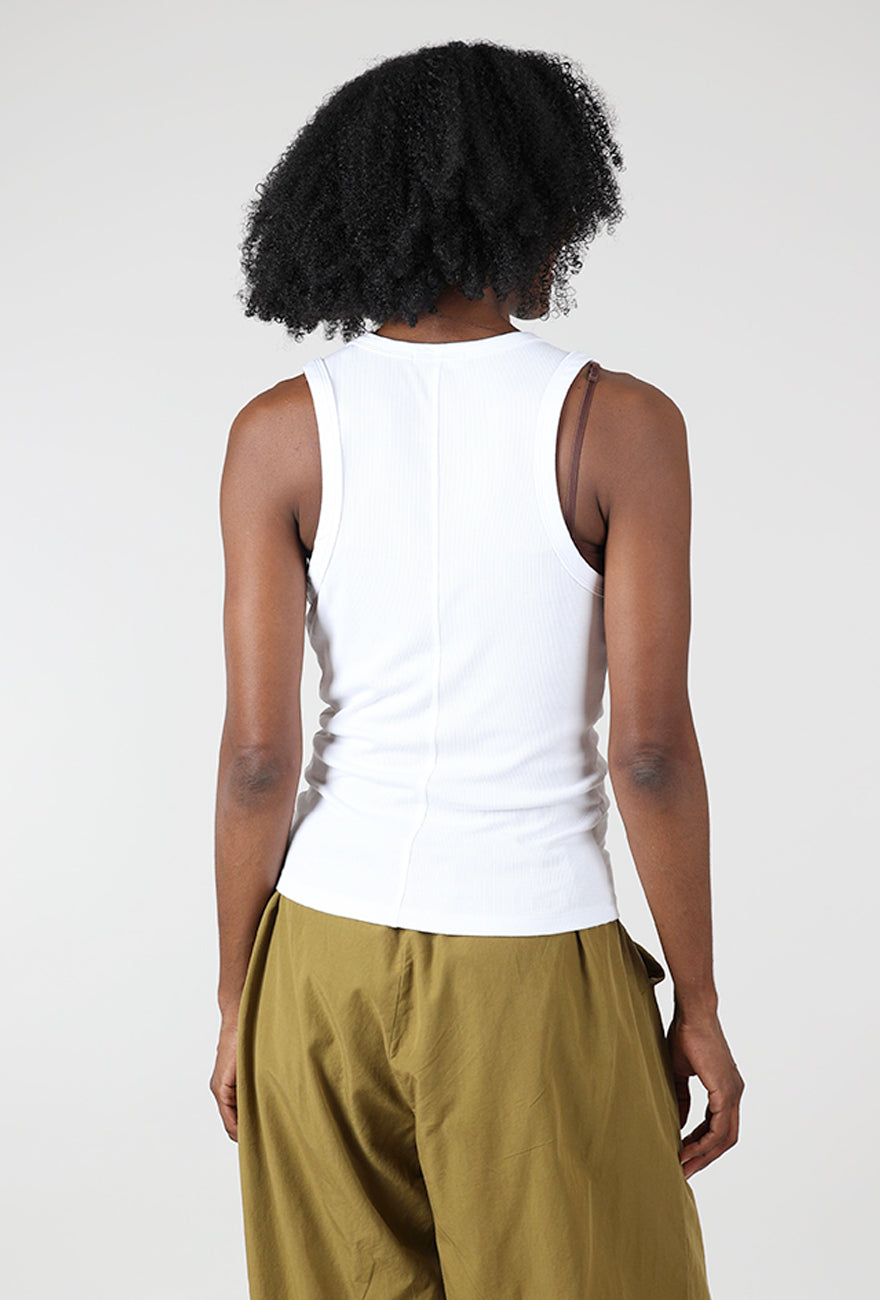 Crew Rib Tank, White