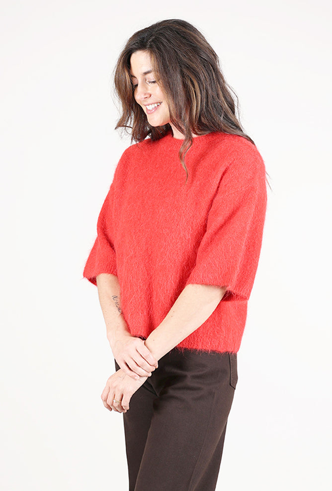 Pistola Micah Alpaca Sweater, Ruby 