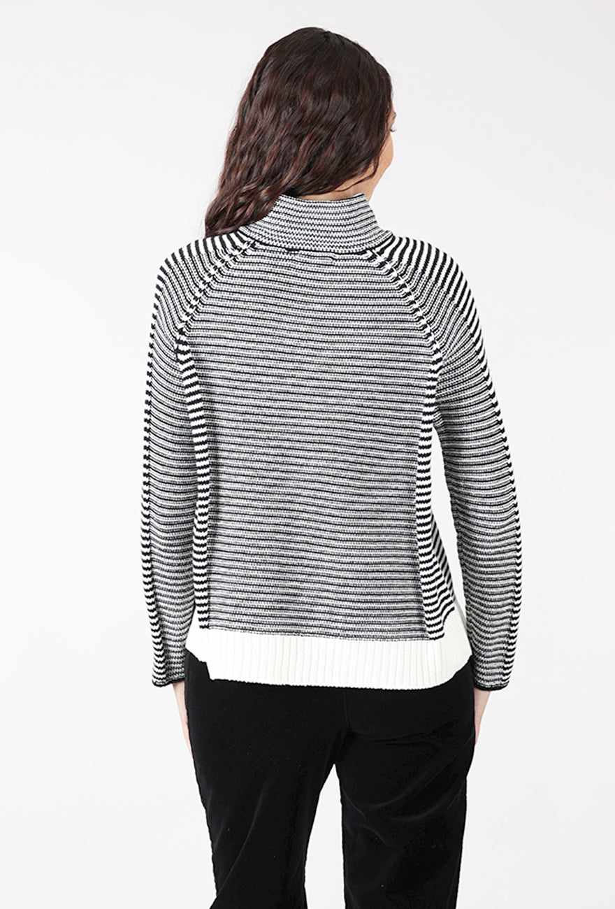 Habitat Yin Yang Stripe Right Pullover, Winter White 