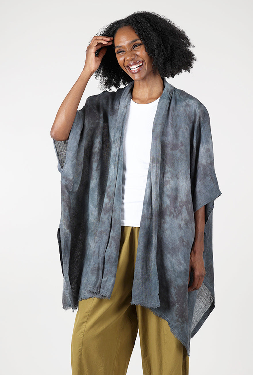 Oversize Linen Cardie, Night Angle 2