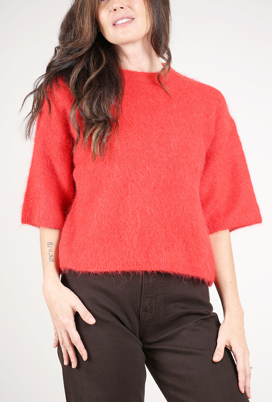 Pistola Micah Alpaca Sweater, Ruby 