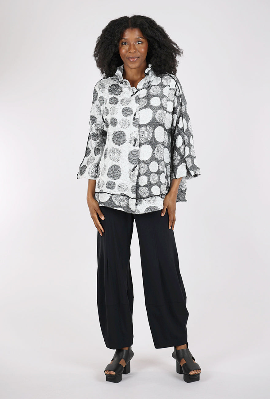 Moonlight Reverse Dye Dots Jacket, Gray/Ecru 